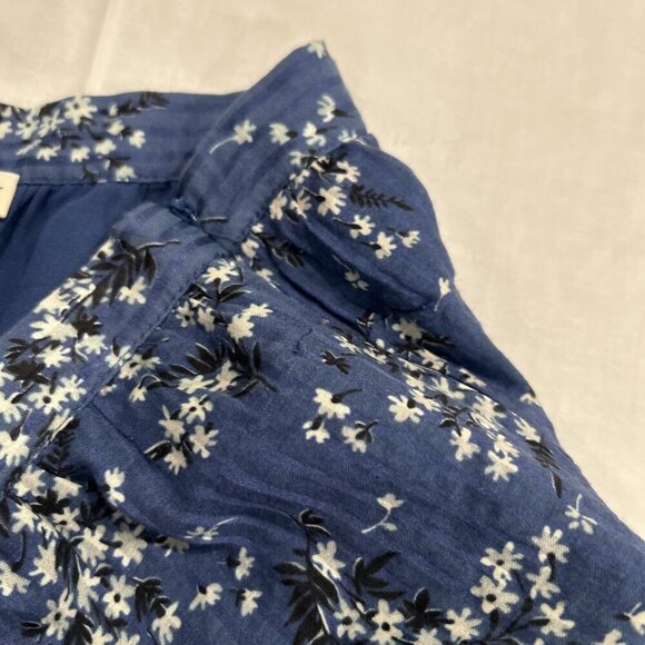 Ulla Johnson Womens Skirt XS Blue White Floral Tiered Cotton Silk Blend Corpcore - Picture 8 of 8